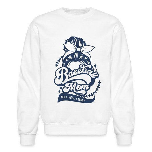 Baseball Mom - White/Gray options - Crewneck Sweatshirt - white