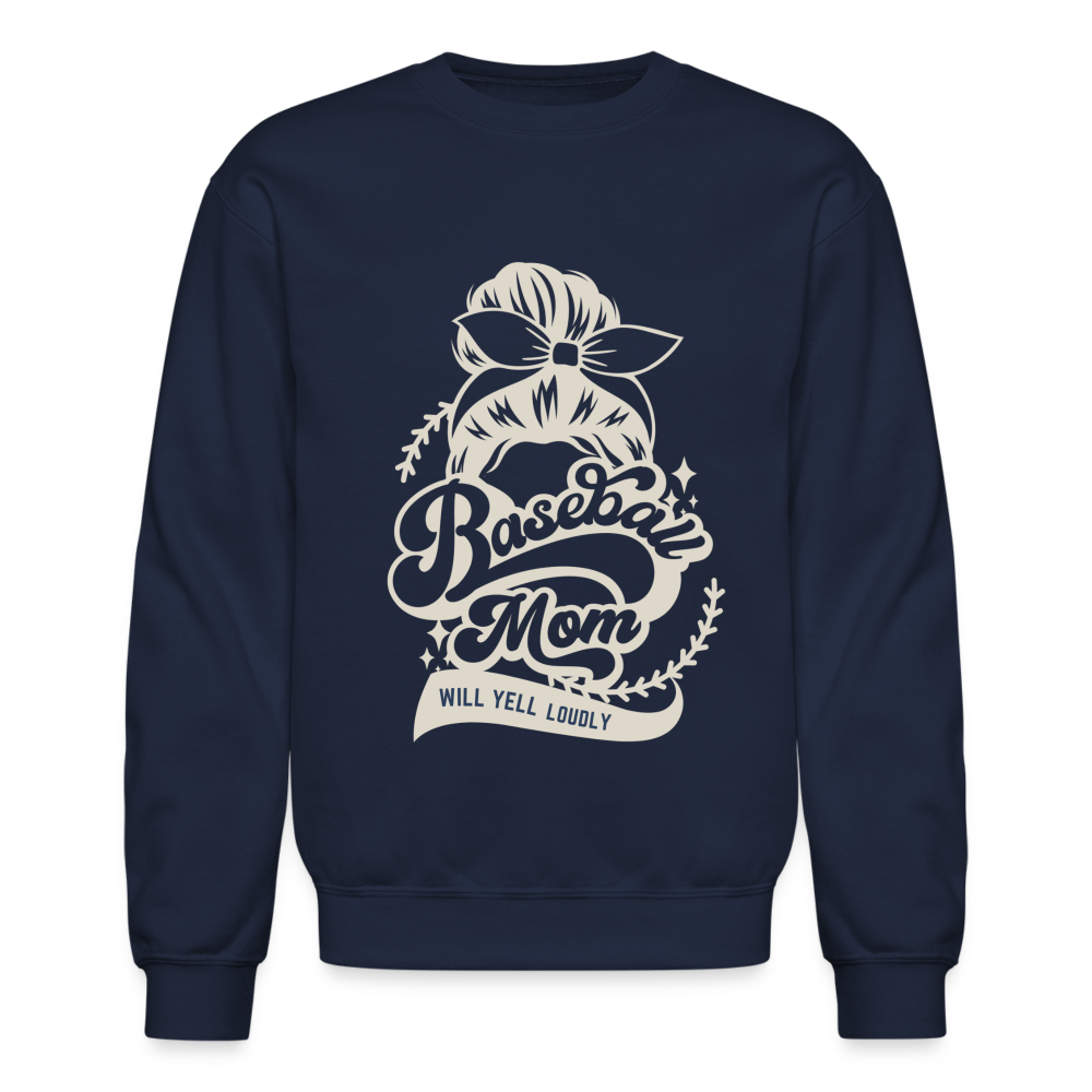 Baseball Mom - Dark options - Crewneck Sweatshirt - navy