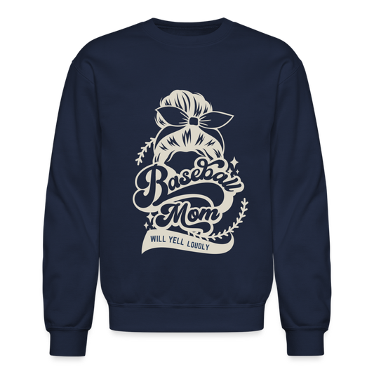 Baseball Mom - Dark options - Crewneck Sweatshirt - navy